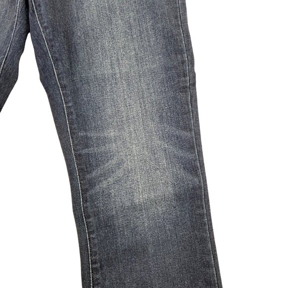 Levis Cropped Denim Jeans Womens Size 28 Blue Tapered Leg Mid Rise Cuffed Hem - Picture 4 of 9